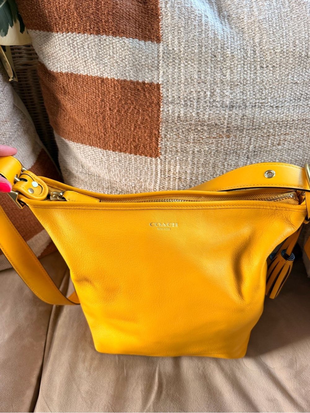 Coach Legacy Duffle Bag in Yellow Glove Tanned Leather — Style 19889 w/ COA